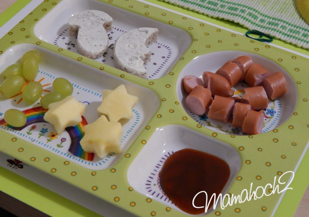 Kindertablett Melamin mit Essen Ausstechformen