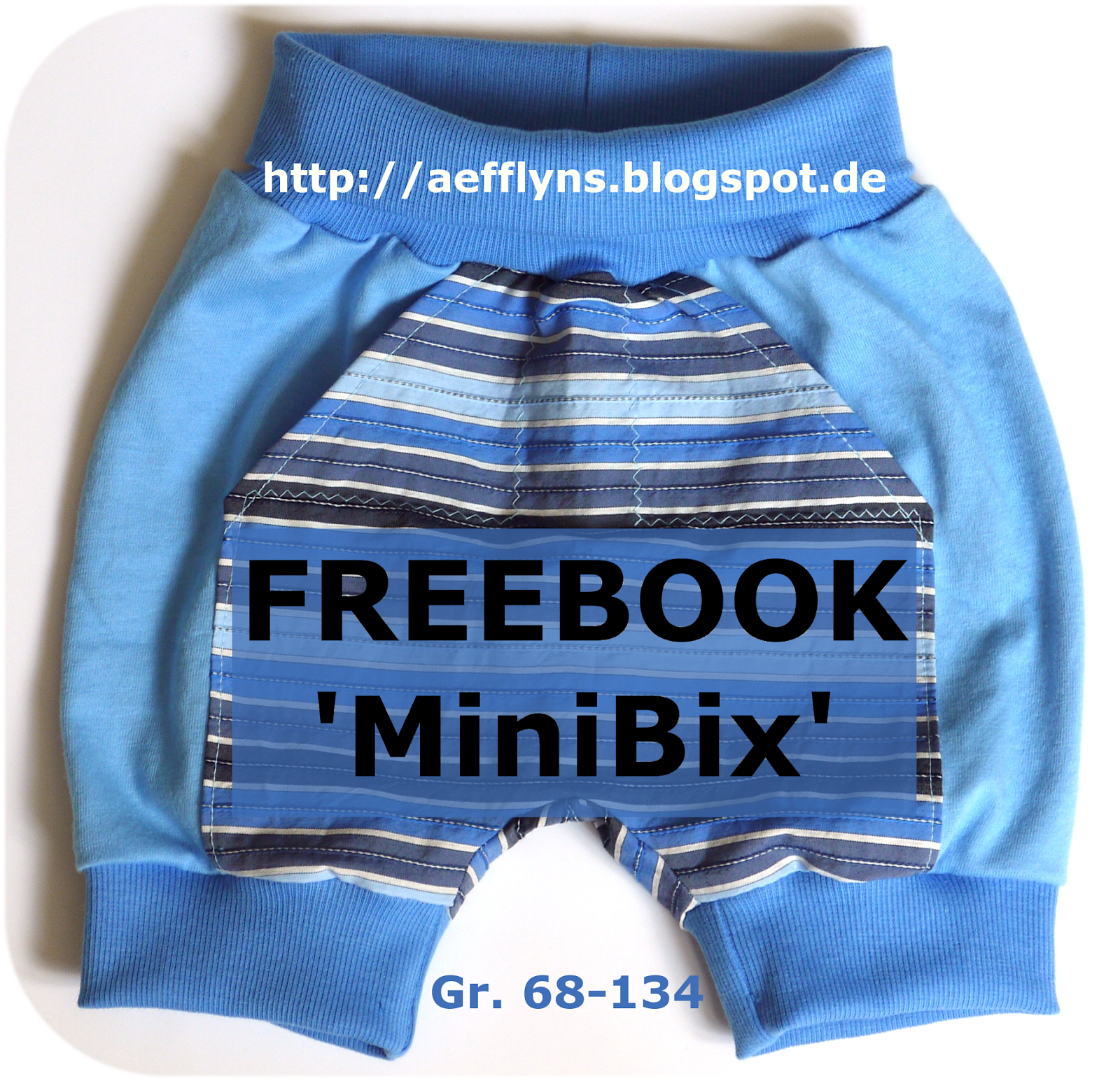 Freebooktratsch aefflyns mit der Stoffmixhose „MiniBix“