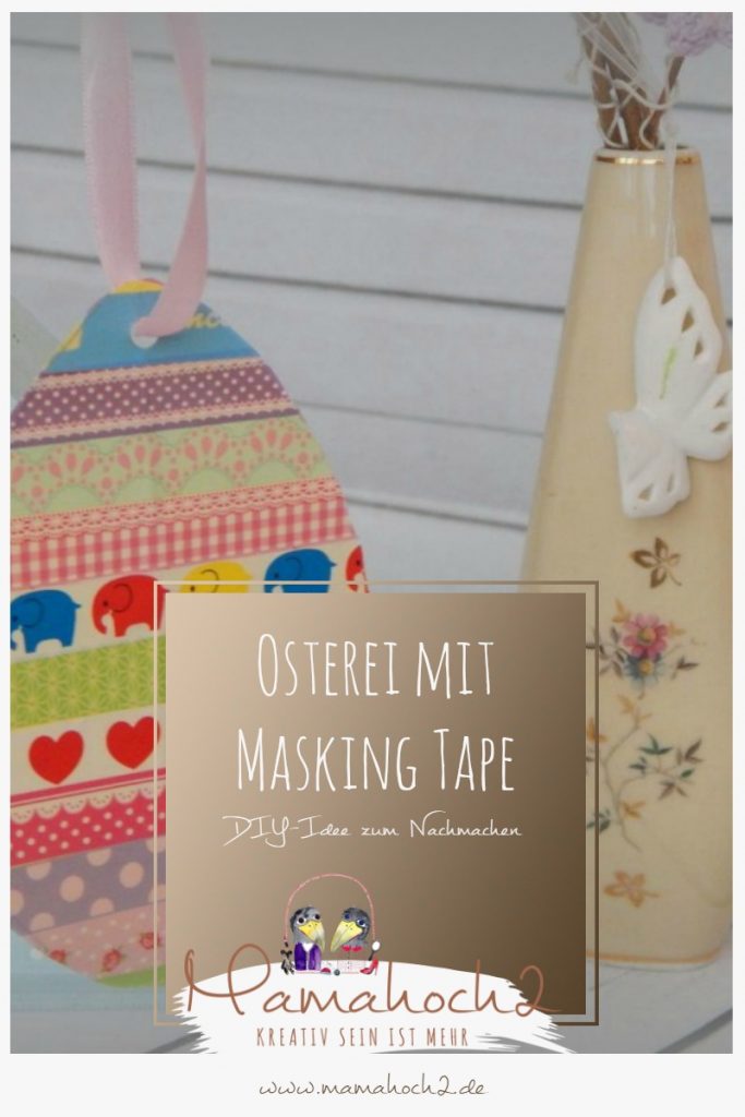 Ei mit Masking Tape osterei basteln mit kindern ostern 1