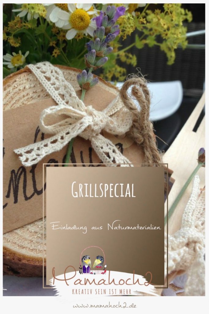 DIY Grillspecial &#8211; Einladung aus Naturmaterial