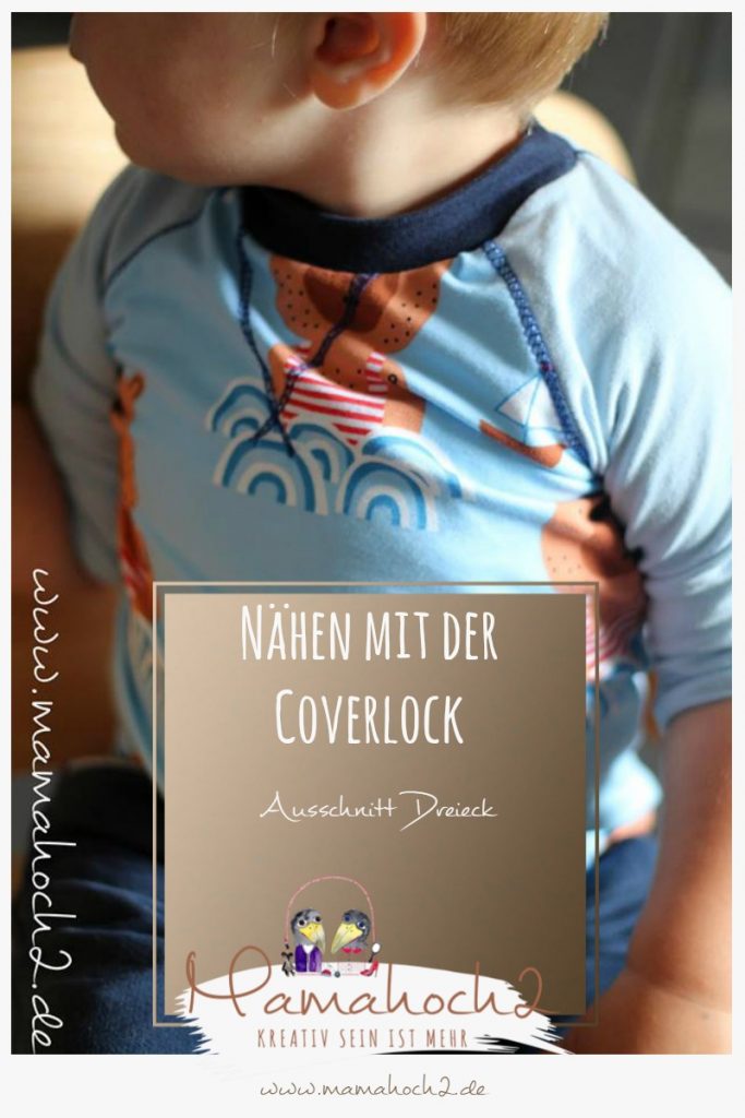 Nähen mit der Coverlock Ausschnitt Dreieck