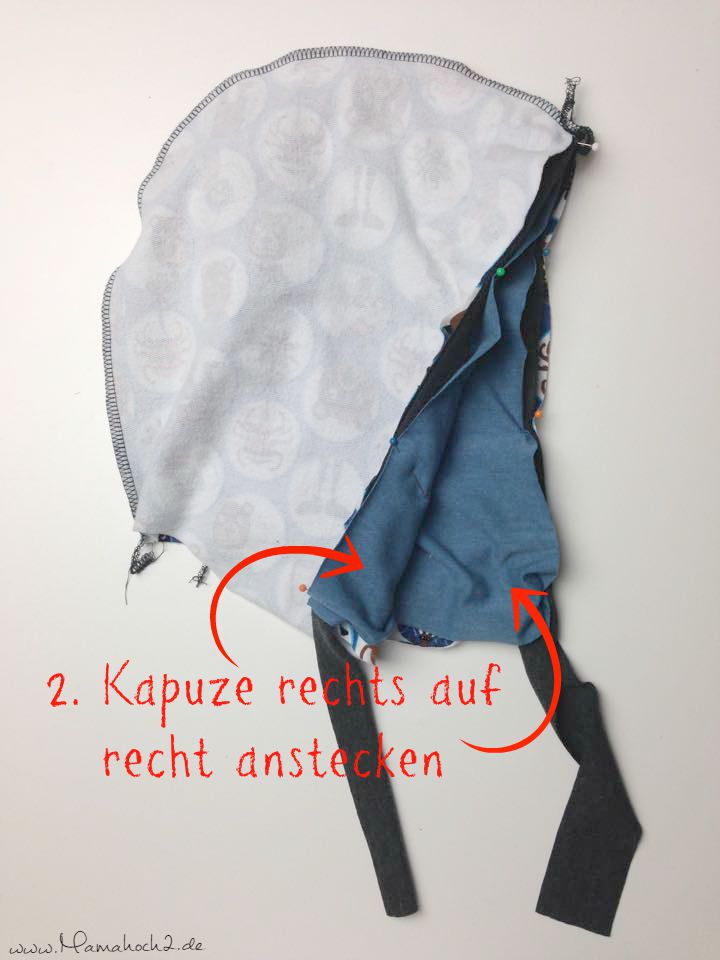 Mamahoch2 Tutorial Kapuze Knopfleiste nähen 5