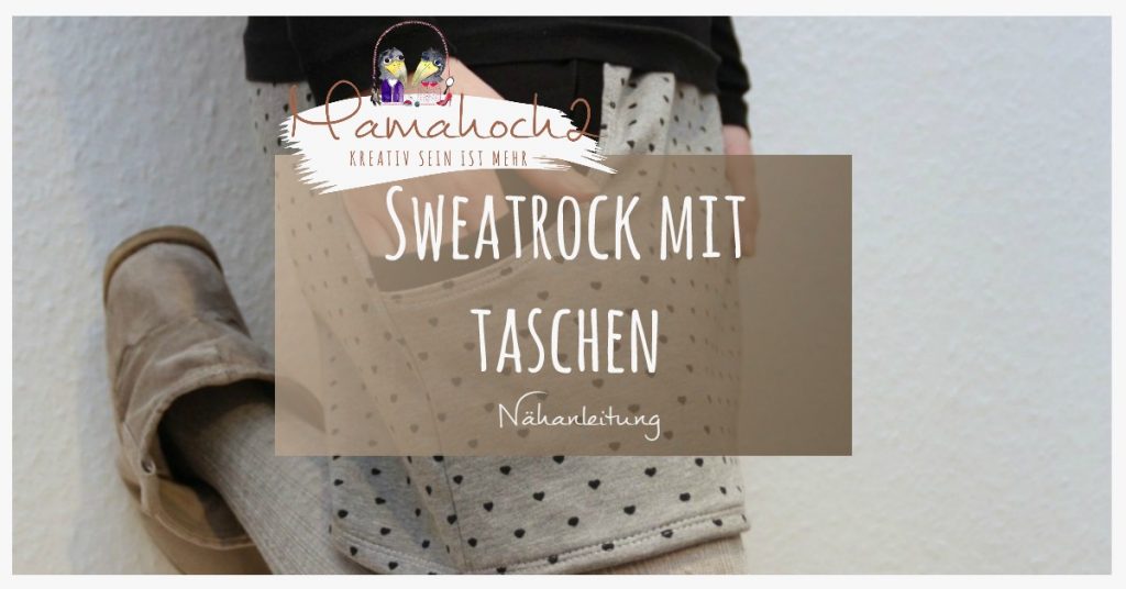 Nähanleitung Sweatrock mit großen Taschen