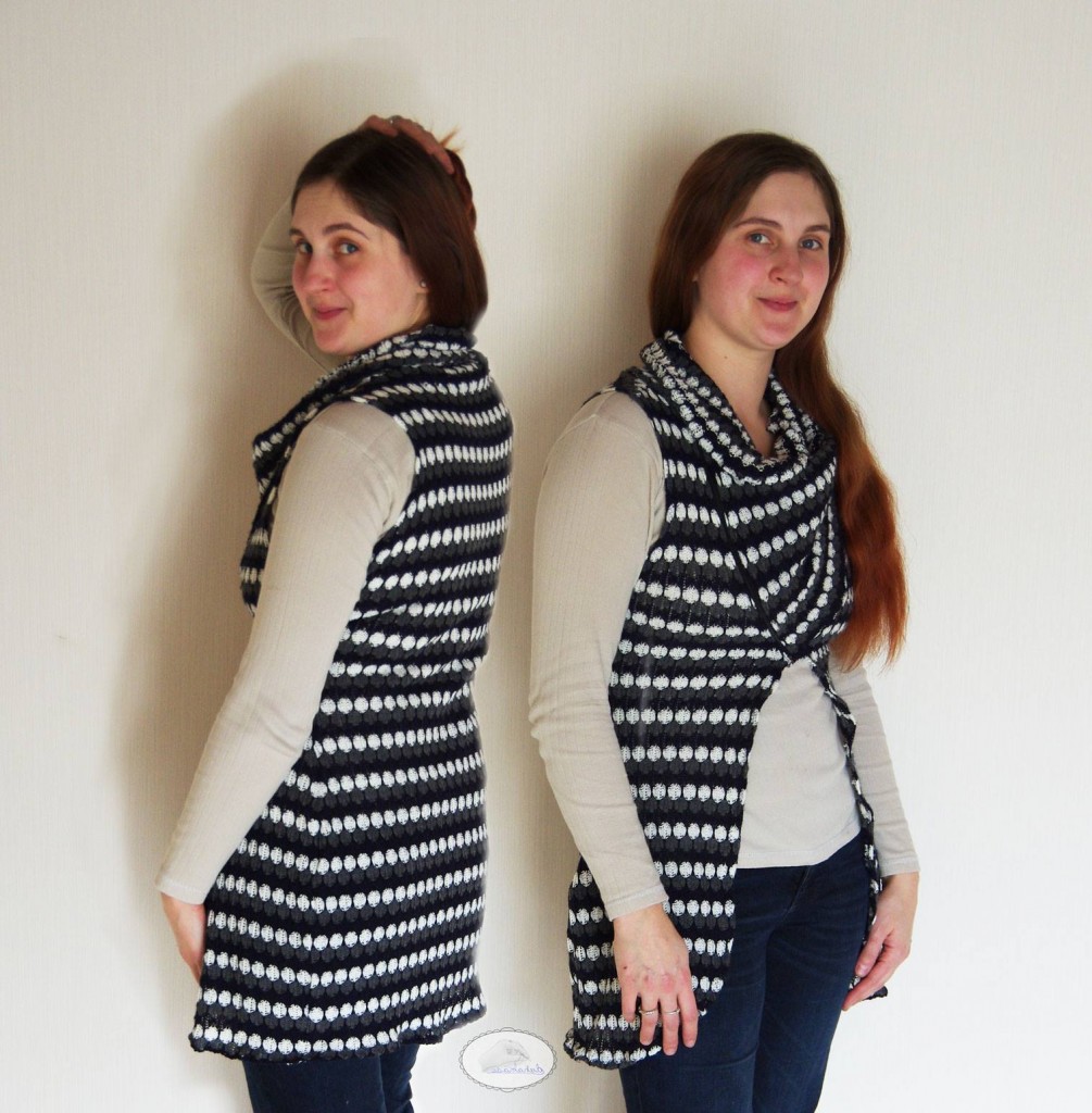 Cardigan vorn und hinten