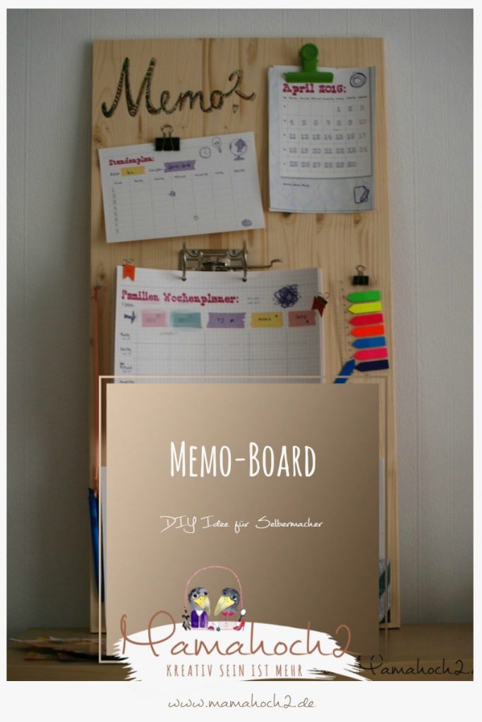 Memoboard &#8211; DIY Idee für Selbermacher