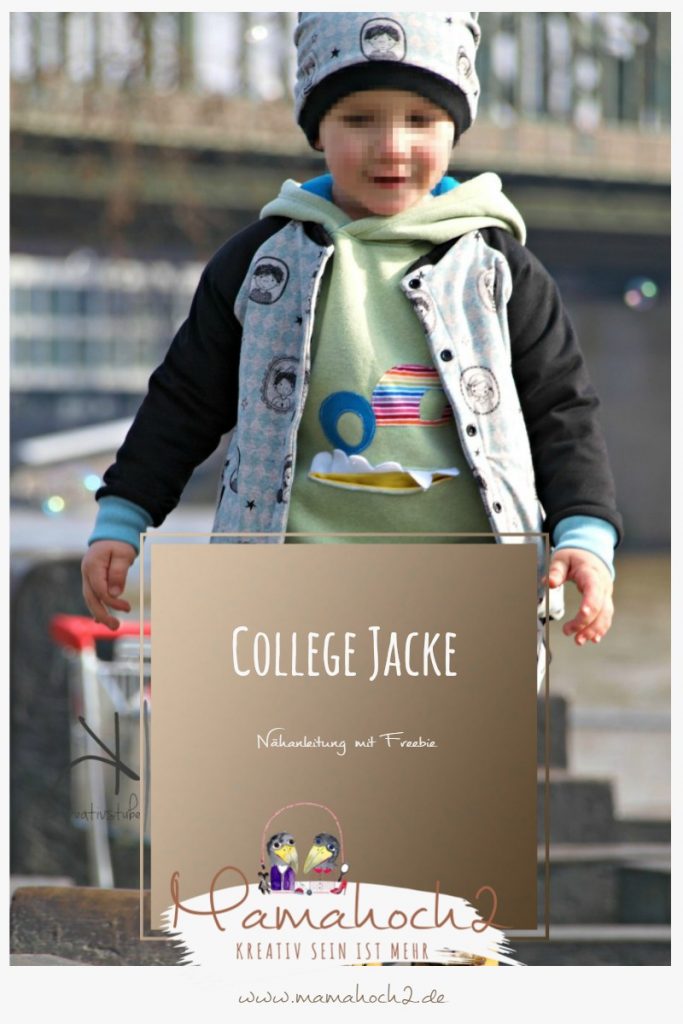 Coole Jacke für Kids im College Style &#8211; Nähanleitung mit Freebie