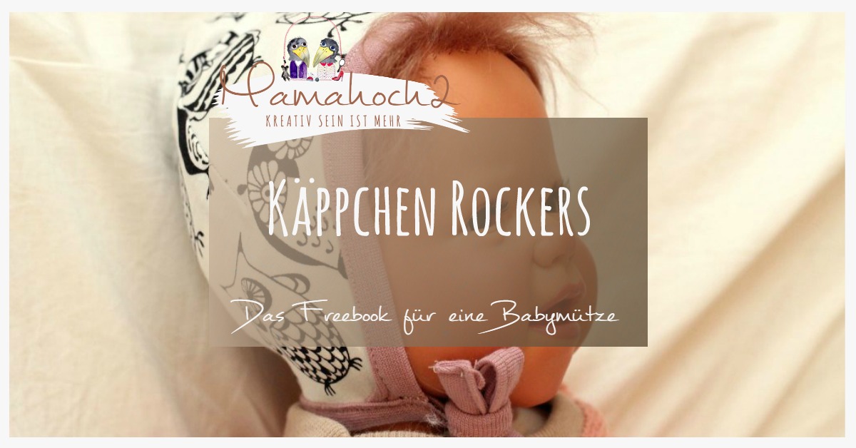 kostenfreie Nähanleitung Babymütze zum Binden: Freebook Käppchen Rockers