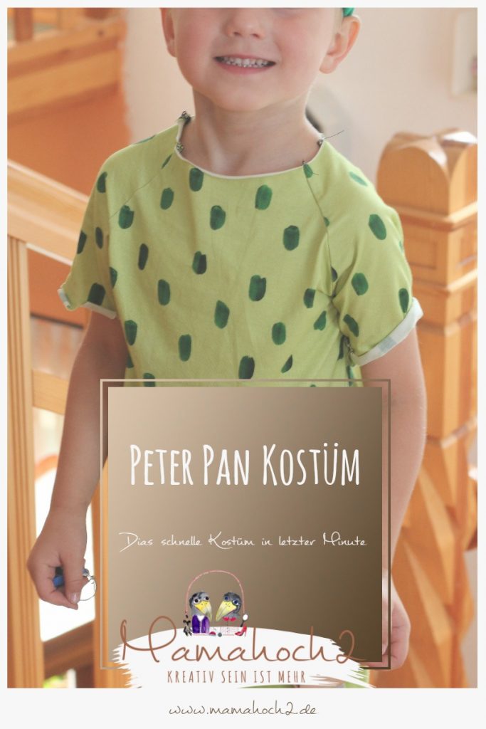 faching karneval kostüm peter pan nähen