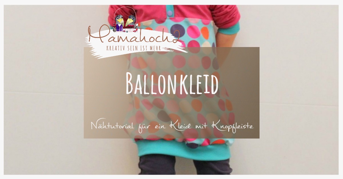 Ballonkleid mit Knopfleiste