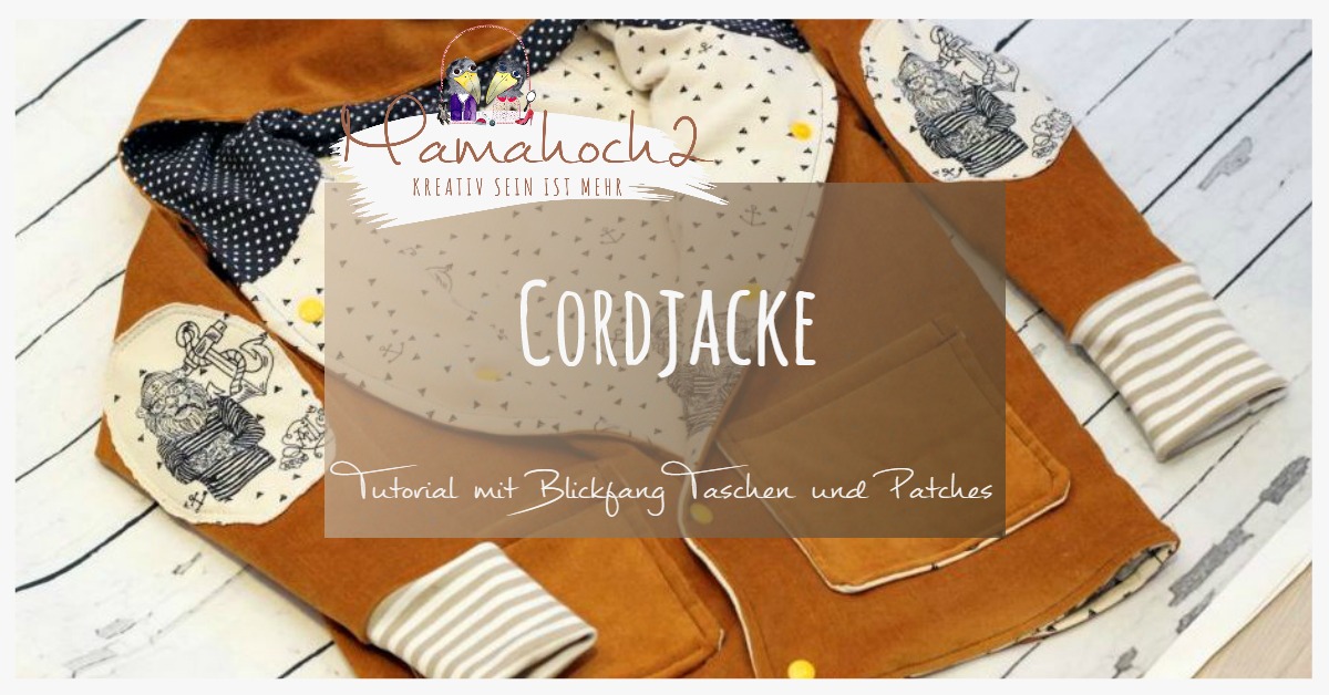 Cordjacke mit Taschen und Patches