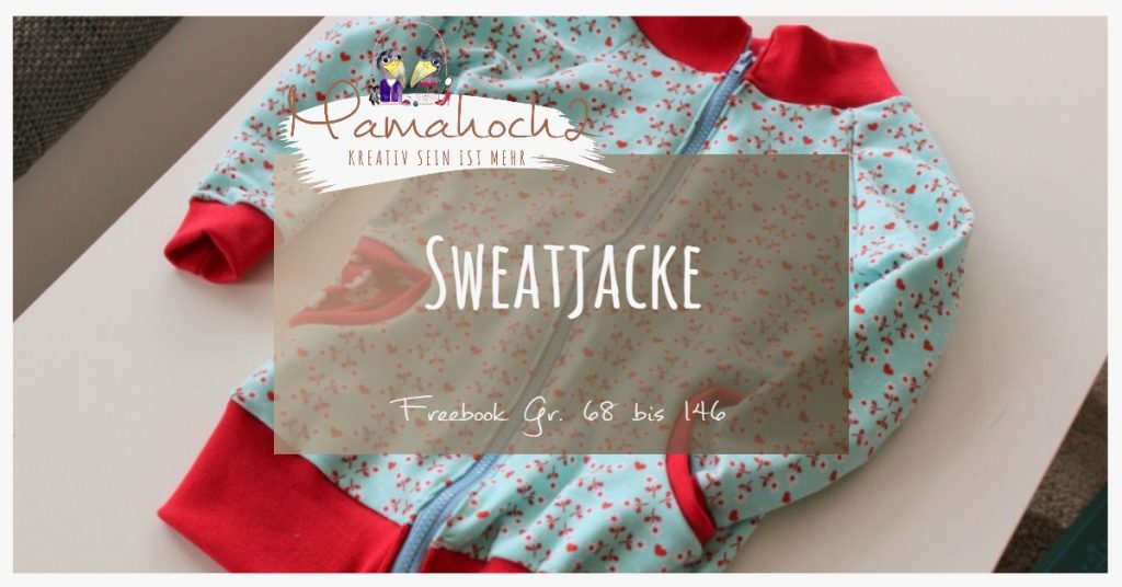 Nähanleitung Freebook kostenloses Schnittmuster Sweatjacke Kids