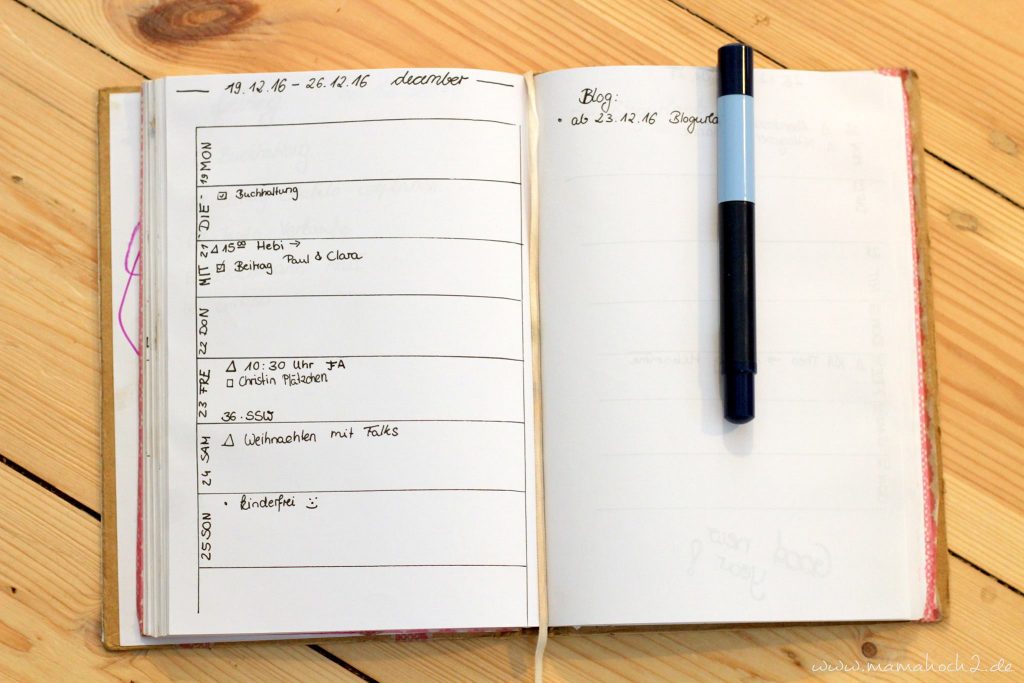 bullet journal minimalistisch terminplaner