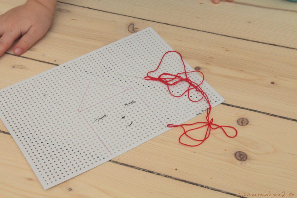 sticken für kinder mit stickkarton sticktwist selfmade deko (6)