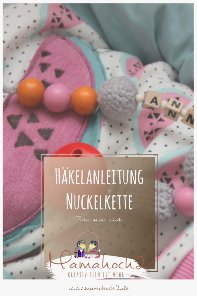 Häkelanleitung Nuckelkette häkeln Schnullerkette häkeln Perlen häkeln 13