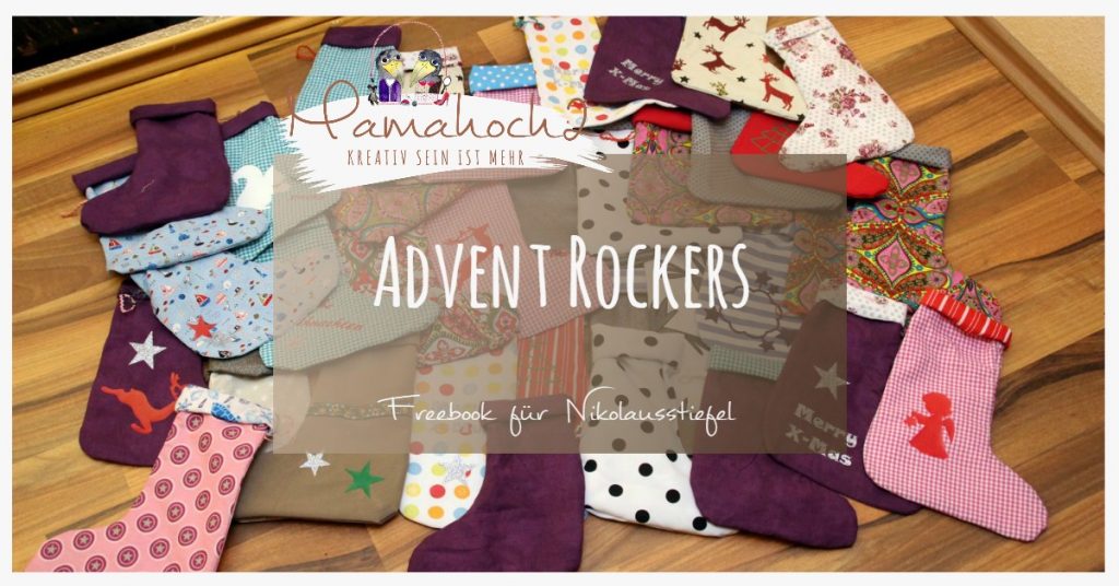 Nähanleitung Freebook Advent Rockers Nikolausstiefel