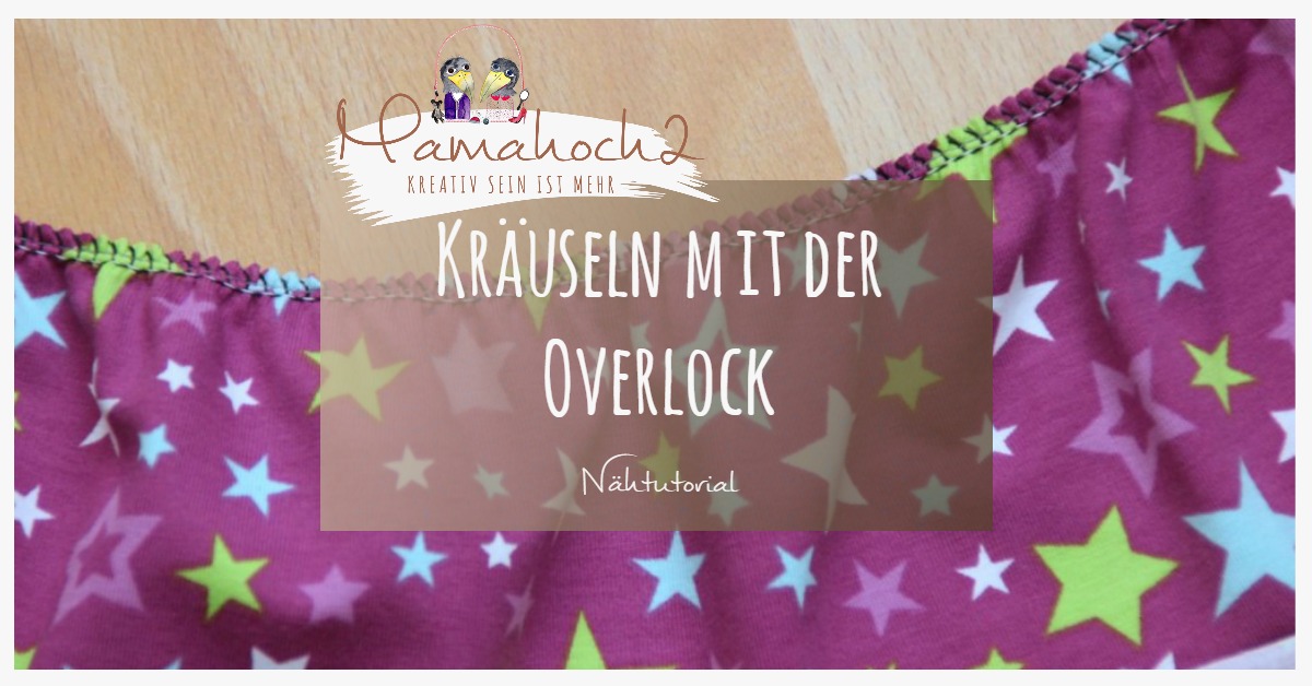 Volantkleid: Kräuseln mit der Overlock