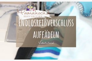 Tutorial Endlosreißverschluss auffädeln Videotutorial Bild