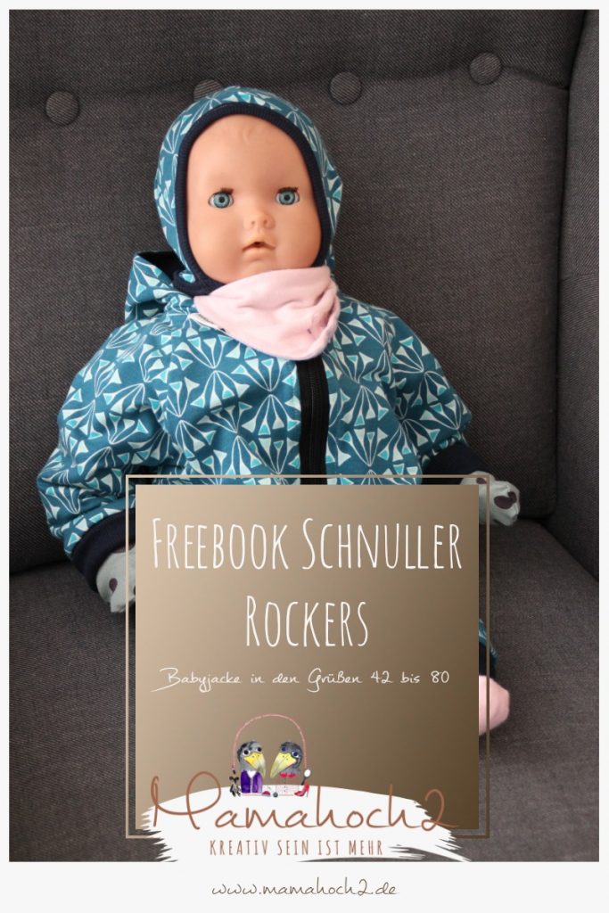 Freebook Schnittmuster Babyjacke Schnuller Rockers