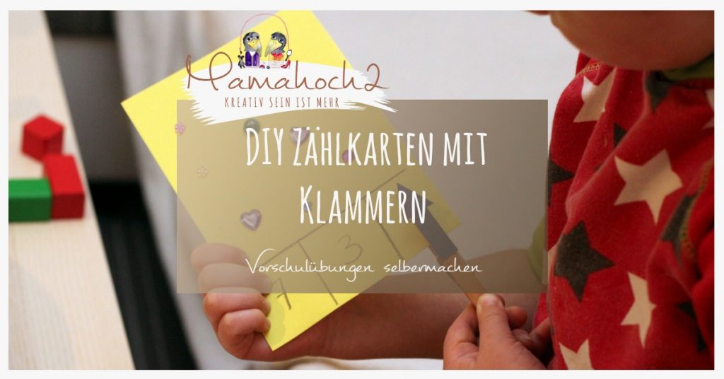 vorschule übungen montessori lernkarten zählkarten klammern