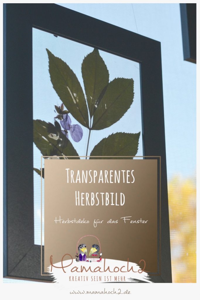 Transparentes Herbstbild – getrocknete blätter als Dekoe – Herbstdekoration (14)