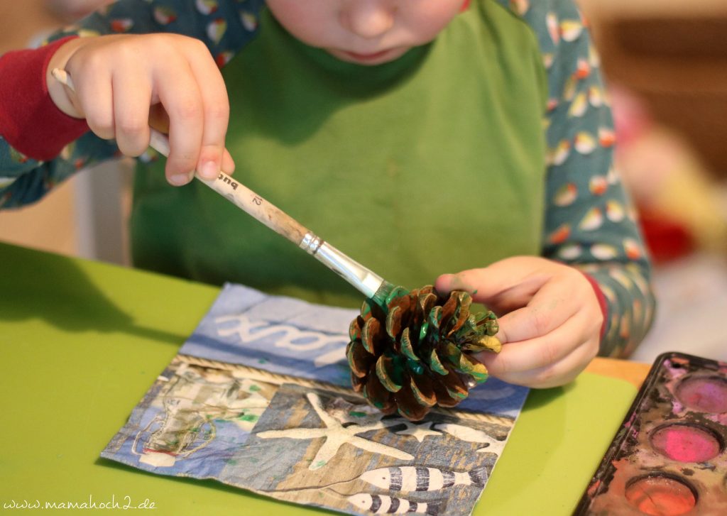 diy blog kinder basteln zapfen weihnachten (6)