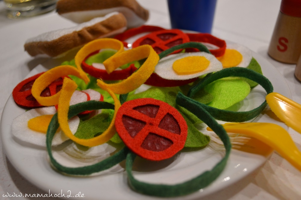DIY Salat aus Filz für die Kinderküche