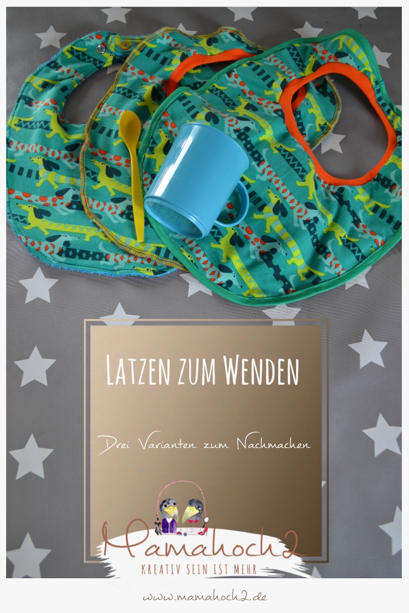 Latzen nähen . Latzen zum Wenden nähen . nähen . Lätzchen nähen . Latz nähen . Freebook 40