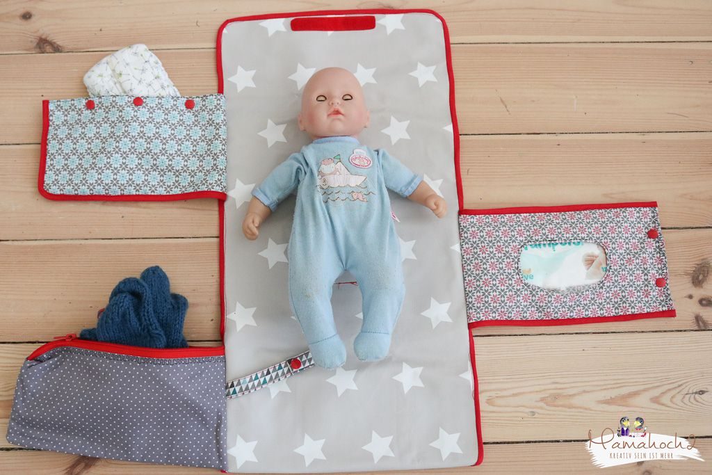 Wickeltasche nähen Wickelunterlage Nähanleitung Babys (2)