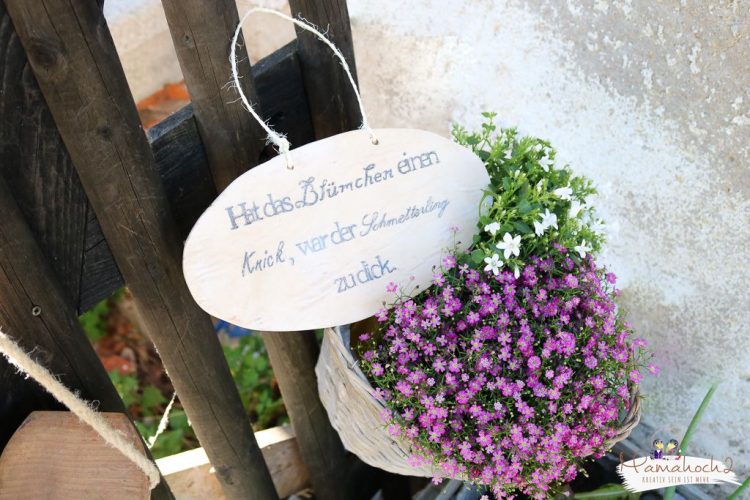 DIY Anleitung: Gartenschild aus Holz selber machen ⋆ Mamahoch2