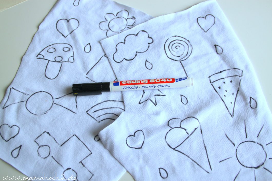 Stoff bemalen mit Kindern individuelle Kleidung designed aus Kinderhand ⋆ Mamahoch2