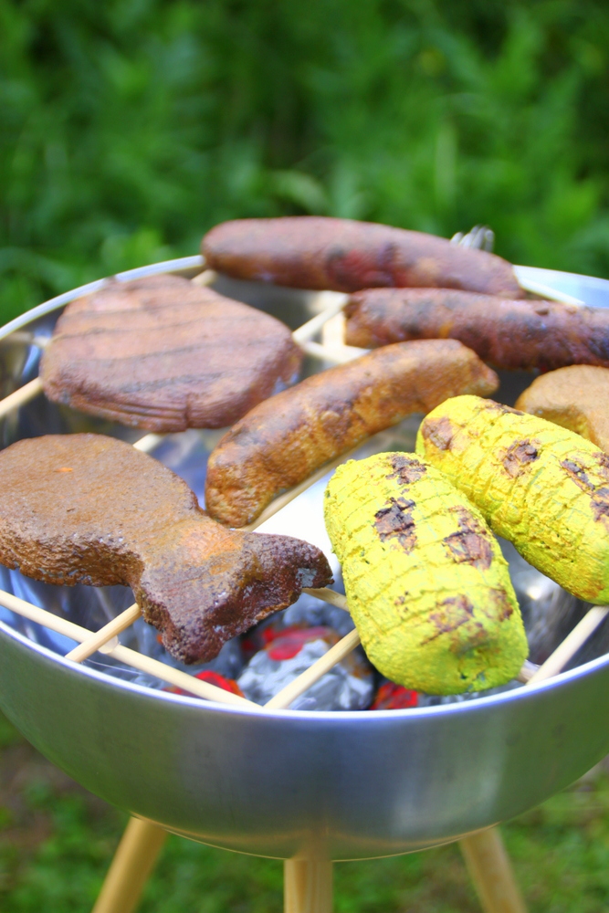 DIY Bratgut für den Kindergrill- das erste Mal Knetbeton