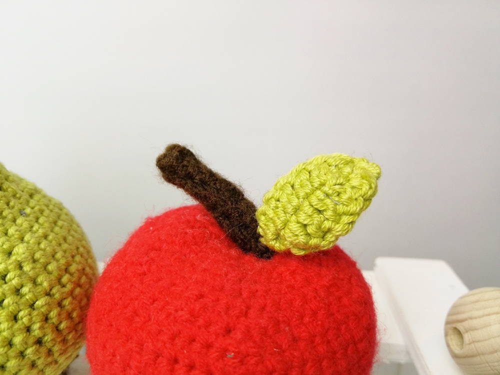 Apfel gehäkelt Kinderküche duktig neu Apple 