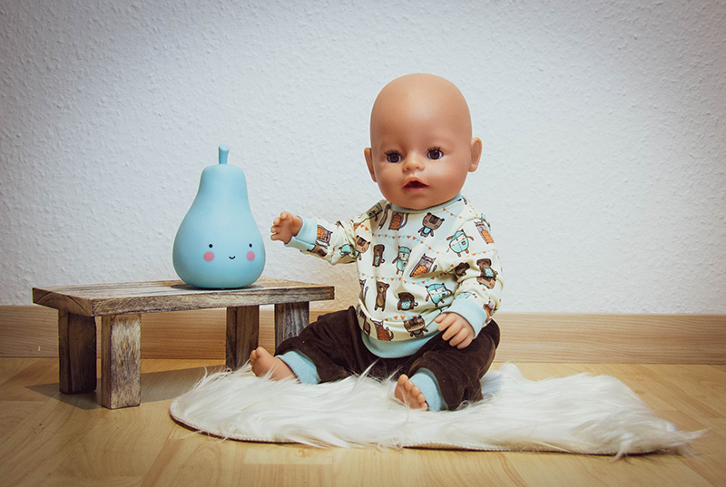 Nähen für die Puppe – Schnittmuster und Anleitung für einen Pullover