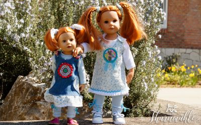 Kleid nähen für die Puppe – Schnittmuster für die Babypuppe und Stehpuppe (mit Nähanleitung)
