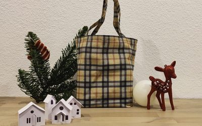 Geschenkbeutel nähen – Flaschen nachhaltig einpacken